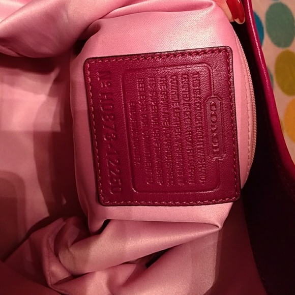 For sale Authentic Coach Plum hand/cr - Picture 7 of 8